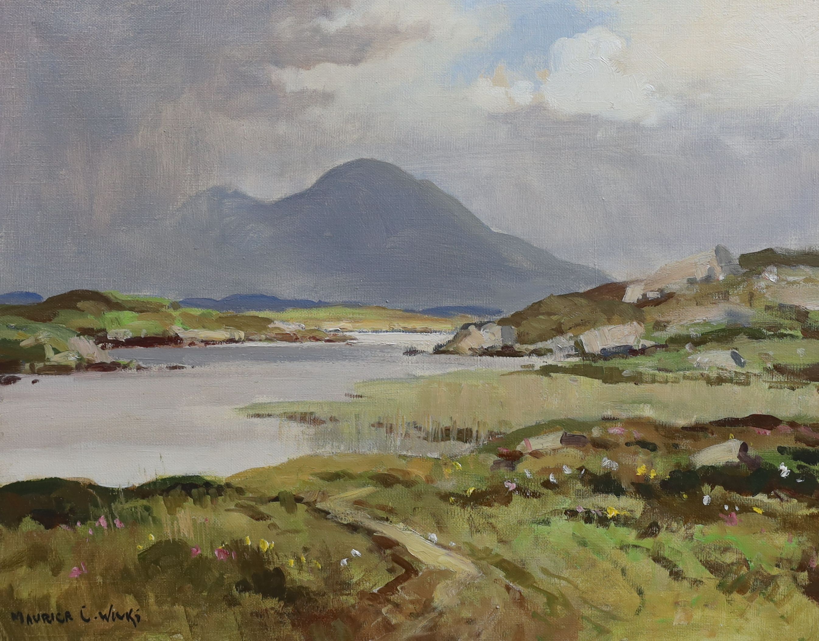 Maurice Canning Wilks RUA ARHA (1910-1984), 'Silver Light ...', oil on canvas, 39 x 49cm
